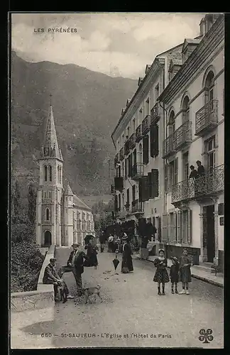 AK St-Sauveur, L`Eglise et l`Hotel de Paris