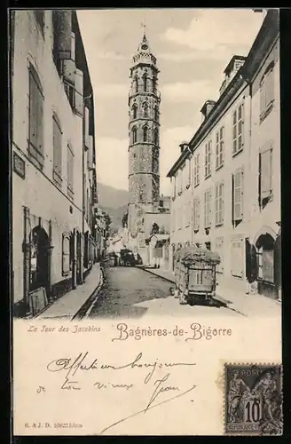 AK Bagnéres-de-Bigorres, la tour des Jacobins