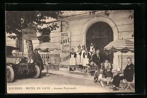 AK Lourdes, Hotel du Gave, Avenue Peyramale