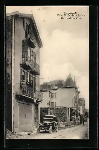 AK Lourdes, Villa N.-D. de la Salette, 46 Route de Pau