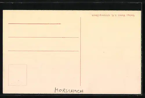 AK Morschach, Strassenpartie aus der Ortschaft