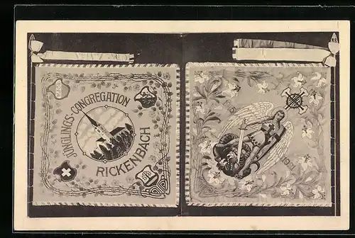 AK Rickenbach, Fahnen der Jünglings-Congregation