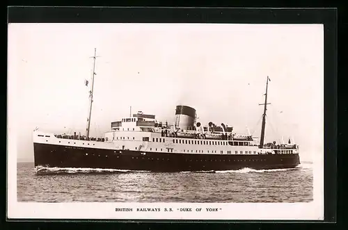 AK British Railways SS Duke of York, Passagierschiff