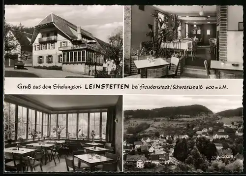 AK Leinstetten, Gasthof-Pension Zur Schlossbrück mit Gasträumen, Panoramaansicht