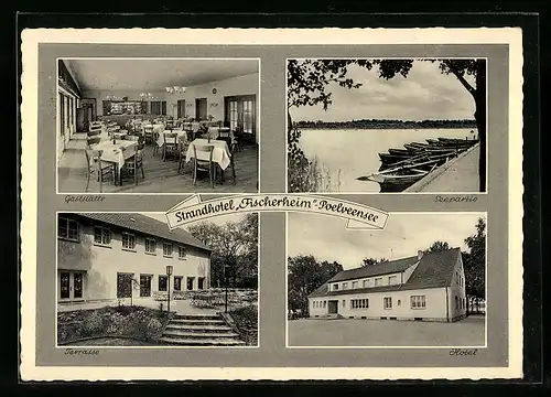 AK Leuth / Kaldenkirchen, Strandhotel Fischerheim am Poelveensee mit Gaststätte und Terrasse