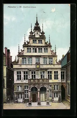 AK Münster, Stadtweinhaus, Aussenansicht