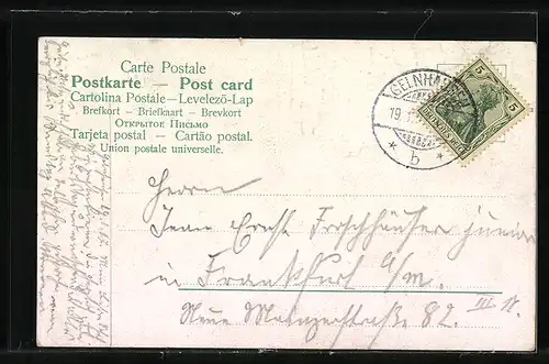 AK Hirsch mit Kühen auf einer Wiese