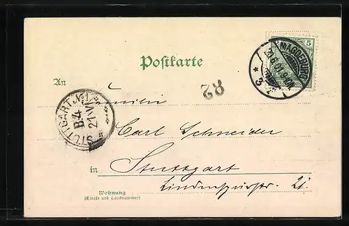 AK Magdeburg, Alter Markt mit Rathaus