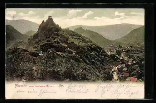AK Altenahr, Ortsansicht vom weissen Kreuz aus