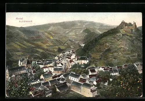 AK Altenahr, Ortspartie im Gebirge