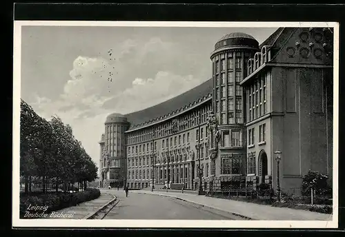 AK Leipzig, Ansicht der Deutschen Bücherei