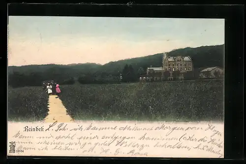 AK Reinbek, Ortspartie mit Feldweg