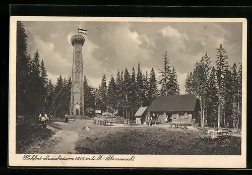 AK Hochfirst /Schwarzwald, Gasthaus und Aussichtsturm