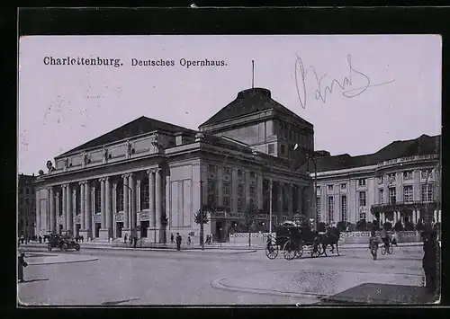 AK Berlin-Charlottenburg, Deutsches Opernhaus