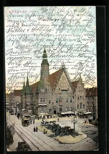 AK Breslau, Blick auf das Rathaus