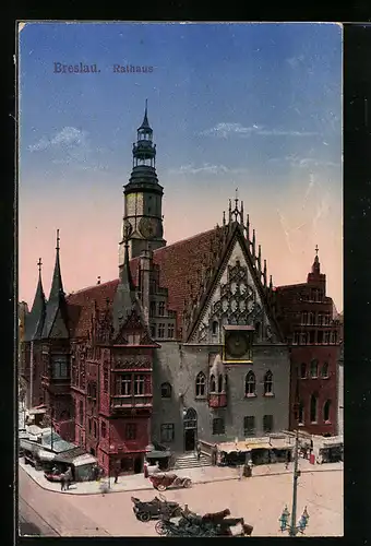 AK Breslau, Autos vor dem Rathaus
