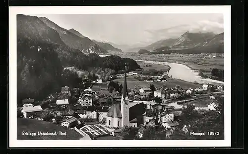 AK Brixlegg /Unterinntal, Ortsansicht mit Blick auf Kirche