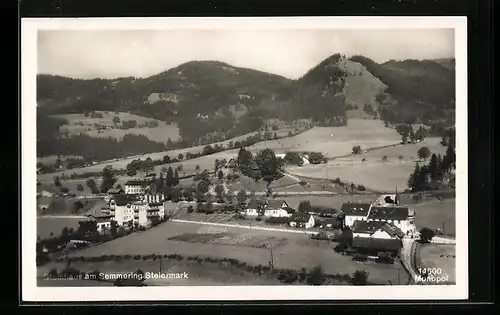 AK Steinhaus a. Semmering /Steiermark, Ortsansicht im Sonnenlicht