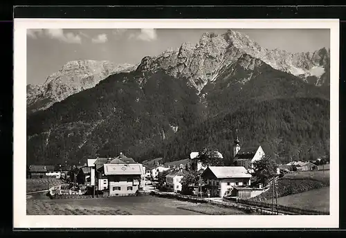 AK Waidring, Ortsansicht mit Steinbergen