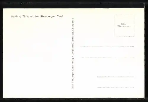 AK Waidring, Ortsansicht mit Steinbergen