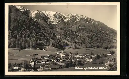 AK Bleiberg, Ortsansicht mit Dobratsch