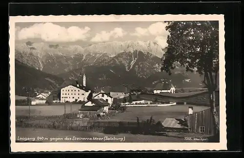 AK Leogang, Gesamtansicht gegen das Steinerne Meer