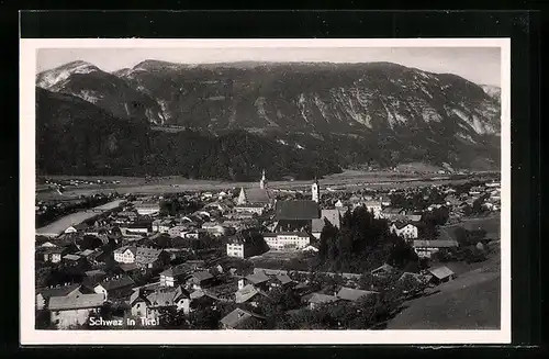 AK Schwaz, Teilansicht mit Kirche