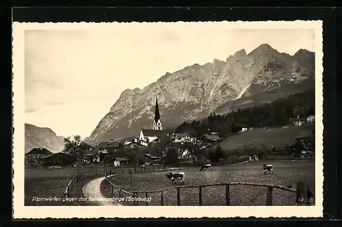 AK Pfarrwerfen bei Salzburg, Blick gegen das Tennengebirge