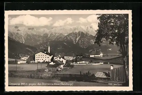 AK Leogang, Ortspartie gegen das Steinerne Meer
