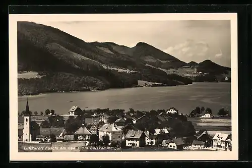 AK Fuschl am See, Salzkammergut, Uferpartie mit Kirche