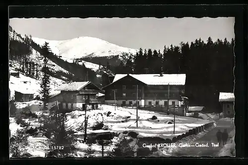 AK Gerlos-Gmünd, Gasthof Kröller im Schnee