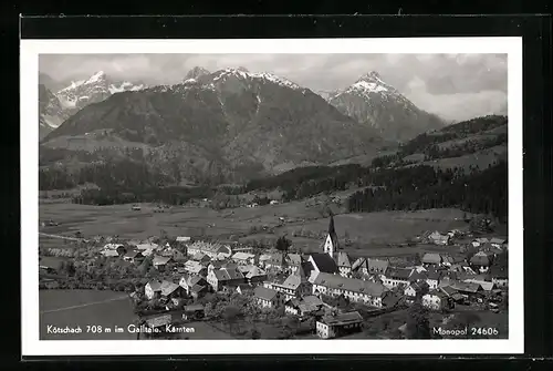AK Kötschach im Gailtal, Teilansicht mit Bergen