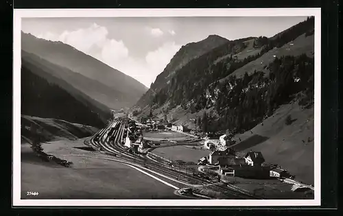 AK Brennero, Brennergrenze mit Bahnhof