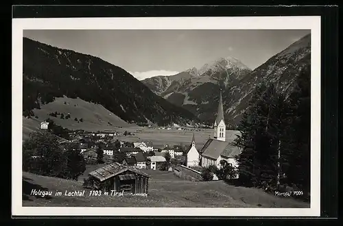 AK Holzgau im Lechtal, Ortspartie mit Kirche