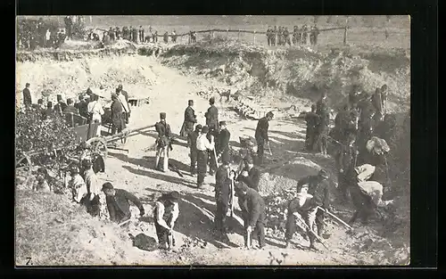 AK Gefangene Franzosen bei der Arbeit