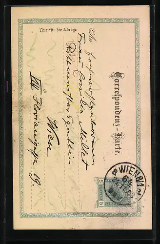 Künstler-AK Handgemalt: Gelb-rote Tulpe in Blüte