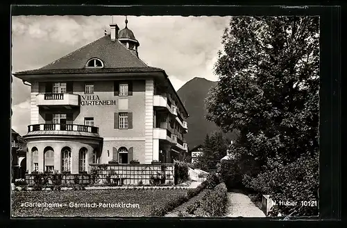 AK Garmisch-Partenkirchen, Hotel Villa Gartenheim
