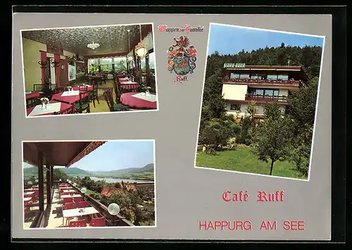 AK Happurg am See, Cafe Gästehaus ruff, Innenansicht, Terrsse