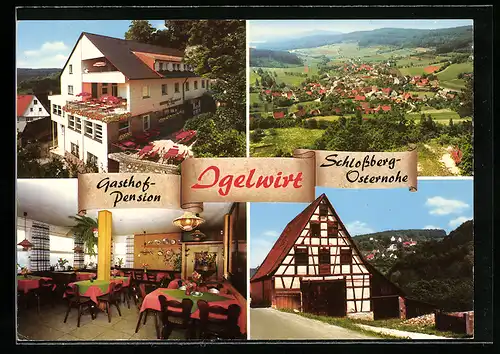 AK Schlossberg-Osternohe bei Schnaittach, Gasthof-Pension Igelwirt, Igelweg 1, Gesamtansicht