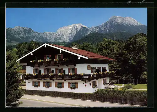 AK Schönau /Königssee, Pension Gästehaus Alpenblick A. u. H. Grassl, Untersteiner Str. 18