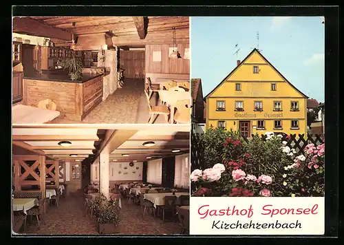 AK Kirchehrenbach, Gasthof Sponsel, Hauptstrasse 45, Innenansichten