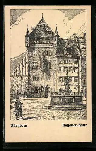 Künstler-AK Nürnberg, Nassauer-Haus