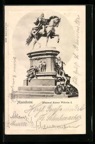 AK Mannheim, Denkmal Kaiser Wilhelm I.