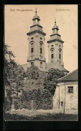 AK Bad Mergentheim, Blick zur Schlosskirche