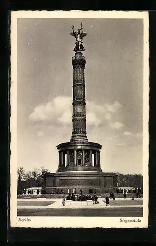 AK Berlin, Frontalansicht der Siegessäule