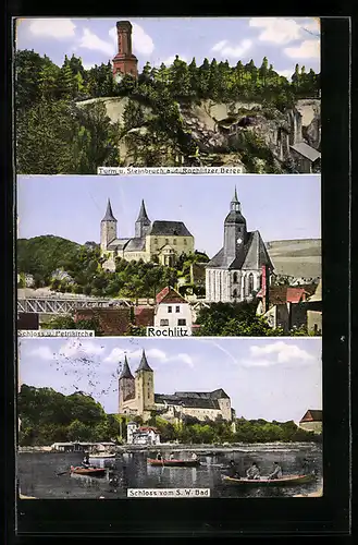 AK Rochlitz, Turm, Steinbruch und Schloss
