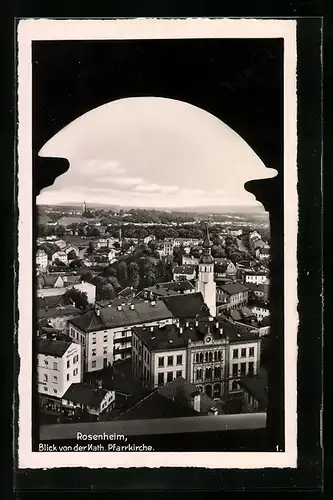 AK Rosenheim, Blick von der kath. Pfarrkirche