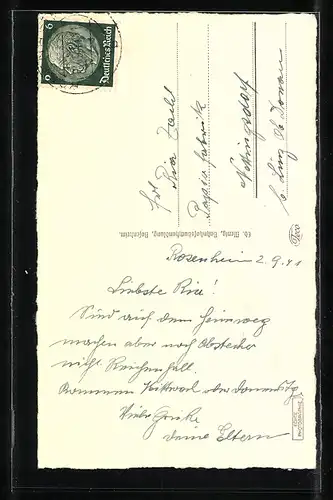 AK Rosenheim, Blick von der kath. Pfarrkirche