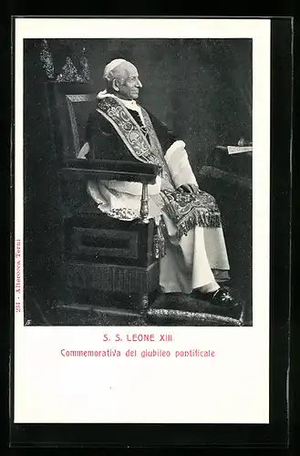 AK Papst Leo XIII., Commemorativa del giubileo pontificale