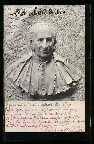 AK Relief von Papst Leo XIII.